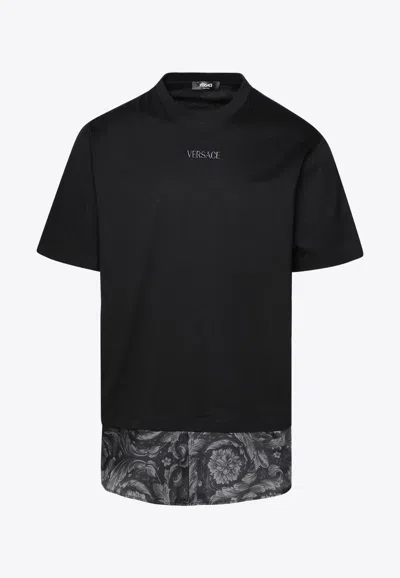 Versace T-shirt Logo In Black