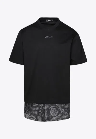 VERSACE BAROCCO PANEL LOGO T-SHIRT