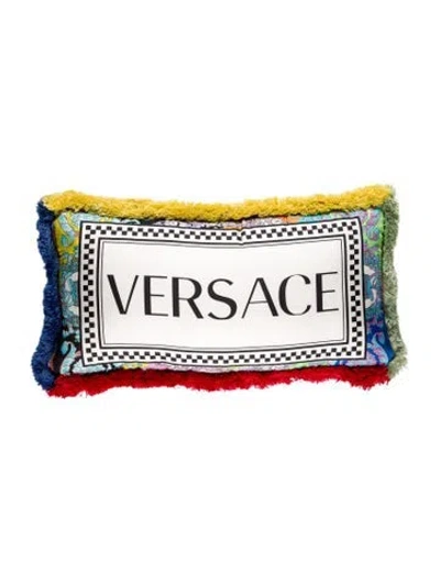 Pre-owned Versace Barocco Patchwork Cushion In Multi