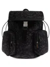 Versace Barocco-pattern Backpack In Black