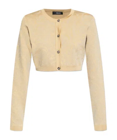 VERSACE VERSACE BAROCCO BUTTON-UP CROPPED CARDIGAN