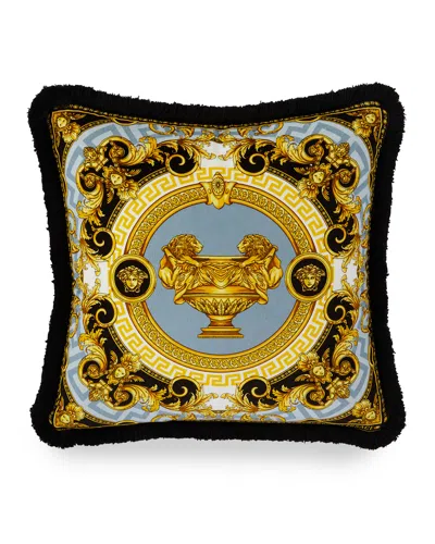 Versace Barocco Pillow In Black Pattern
