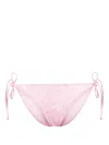 Versace Barocco Print Lycra Triangle Bikini Top In Pink
