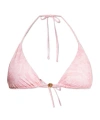 Versace Barocco-print Bikini Top In Pink