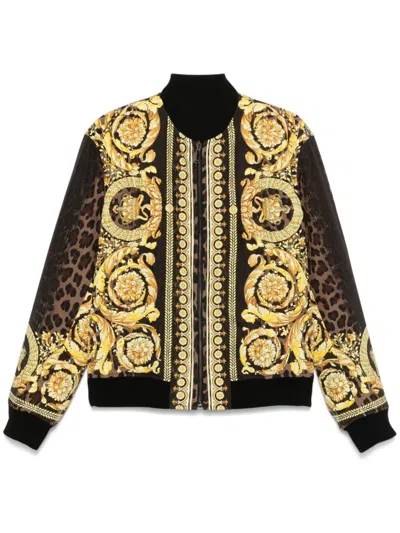 VERSACE BAROCCO-PRINT BOMBER JACKET