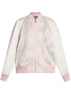 Versace Barocco-print Bomber Jacket In Pink