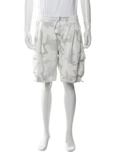 Pre-owned Versace Barocco Print Cargo Shorts In Neutrals