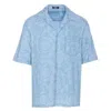 Versace Patterned Barocco Print Shirt Pockets In Blue