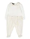 Versace Barocco-print Cotton Pajamas In Neutrals