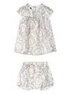 Versace Barocco-print Dress Set In Grey