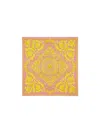 Versace Barocco-print Frayed Scarf In Yellow