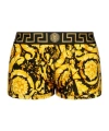 Versace Baroque-print Cotton Boxer Briefs In Yellow