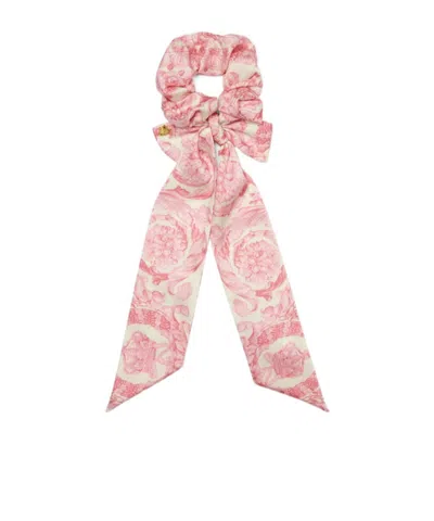 Versace Barocco-print Hair Scrunchie