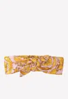 Versace Barocco Print Headband In Multicolor