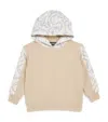 Versace Barocco Baby Paneled Hoodie In Beige