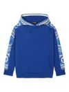 Versace Barocco-print Hoodie In Blue