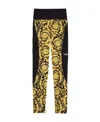 Versace Barocco Print High-waisted Leggings In Black