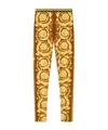 Versace Barocco Print Leggings In Multi