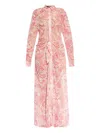 Versace Underwater Barocco Long Sleeve Cover-up Shirtdress