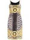 Versace Woman Midi Dress Yellow Size 6 Viscose