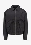 Versace Padded Jacket With Iconic Print On The Back This Product Contains Econyl In Black
