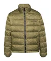 Versace Barocco-print Padded Jacket In Green