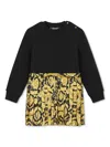 Versace Baby Girls Barocco Sweater Dress In Black