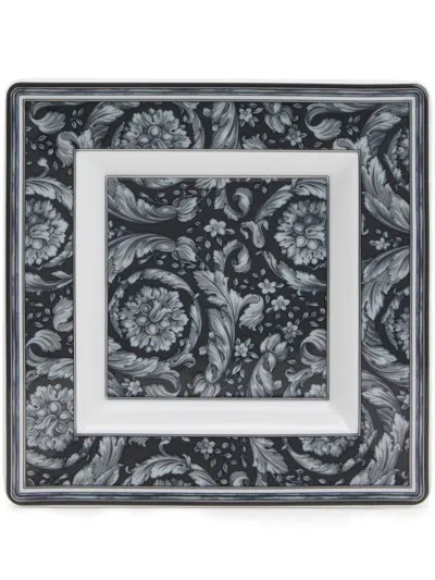 Versace Barocco Tray (13cm X 13cm) In Black