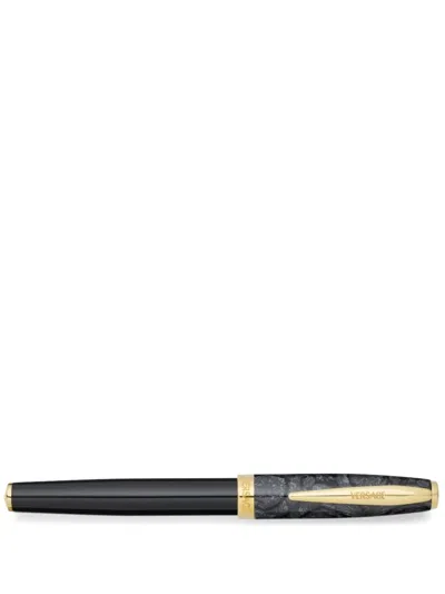 Versace Barocco-print Roller Pen In Black