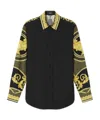 Versace Barocco-print Shirt In Black
