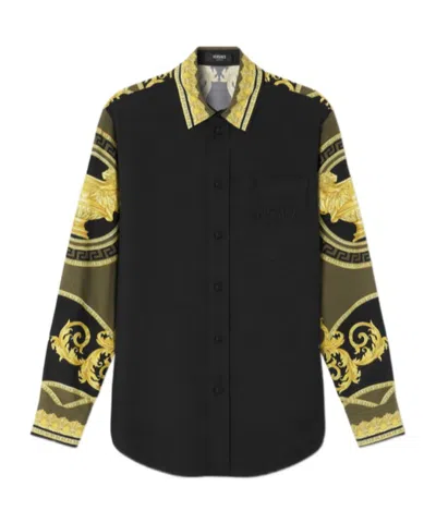 VERSACE VERSACE BAROCCO-PRINTED BUTTON-UP SHIRT