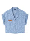 Versace Barocco-print Shirt In Blue