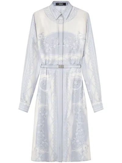 VERSACE LA COUPE DES DIEUX MIDI SHIRT DRESS