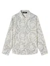 Versace Barocco-print Shirt In Grau