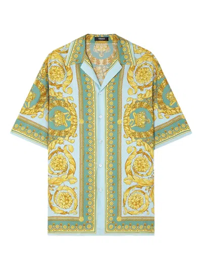 VERSACE BAROCCO-PRINT SHORT-SLEEVE SHIRT