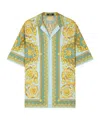 Versace Baroque Print Front Pocket Short Sleeves Shirt In Multi