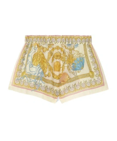 Versace Printed Cotton Voile Shorts