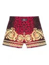 Versace Barocco-print Shorts In Green