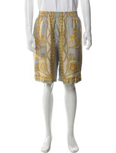 Pre-owned Versace Barocco Print Shorts In Multi