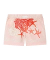 Versace Barocco-print Shorts In Pink