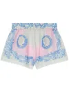 Versace Barocco-print Shorts In White