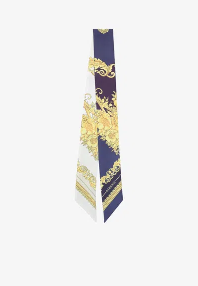 VERSACE BAROCCO PRINT SILK BANDEAU SCARF