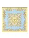 Versace Baroque Pattern Scarf Multicolor Rolled Edges In Pattern
