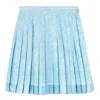 Versace Barocco Print Silk Mini Skirt In Blue