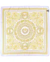 Versace Barocco Print Silk Scarf In Blue