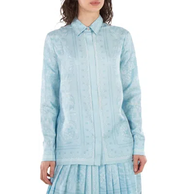 VERSACE BAROCCO PRINT SILK SHIRT