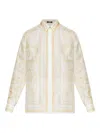 Versace Pattern-printed Long-sleeved Shirt In Gold