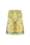 Versace Barocco-print Silk Shorts