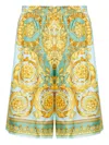 Versace Barocco-print Silk Shorts