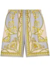 Versace La Coupe Des Dieux Print Silk Shorts